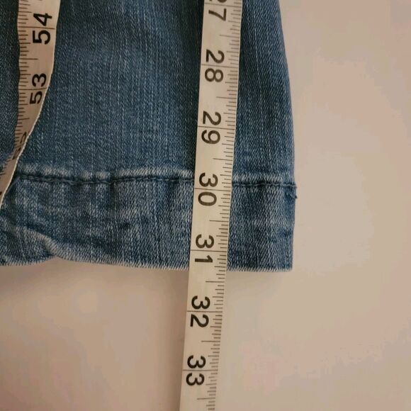 Forever 21 Womens Y2k Jeans Size 27 Flare Leg Side Fly Denim Pants Blue Vintage - Picture 4 of 6